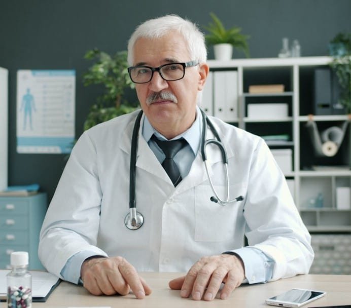 Doctor in office