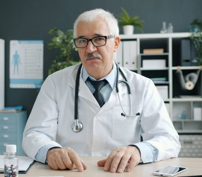 Doctor in office